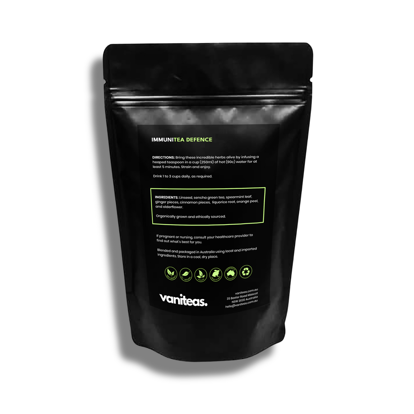 Vaniteas Immunitea Organic Herbal Blend 50g